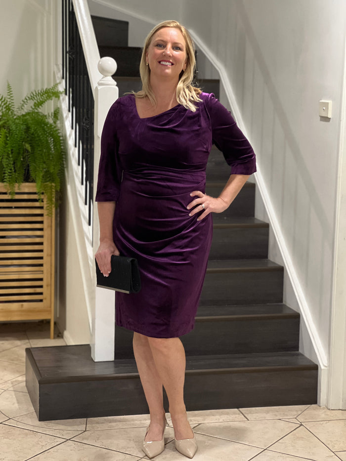 Icarus Purple Velvet Dress