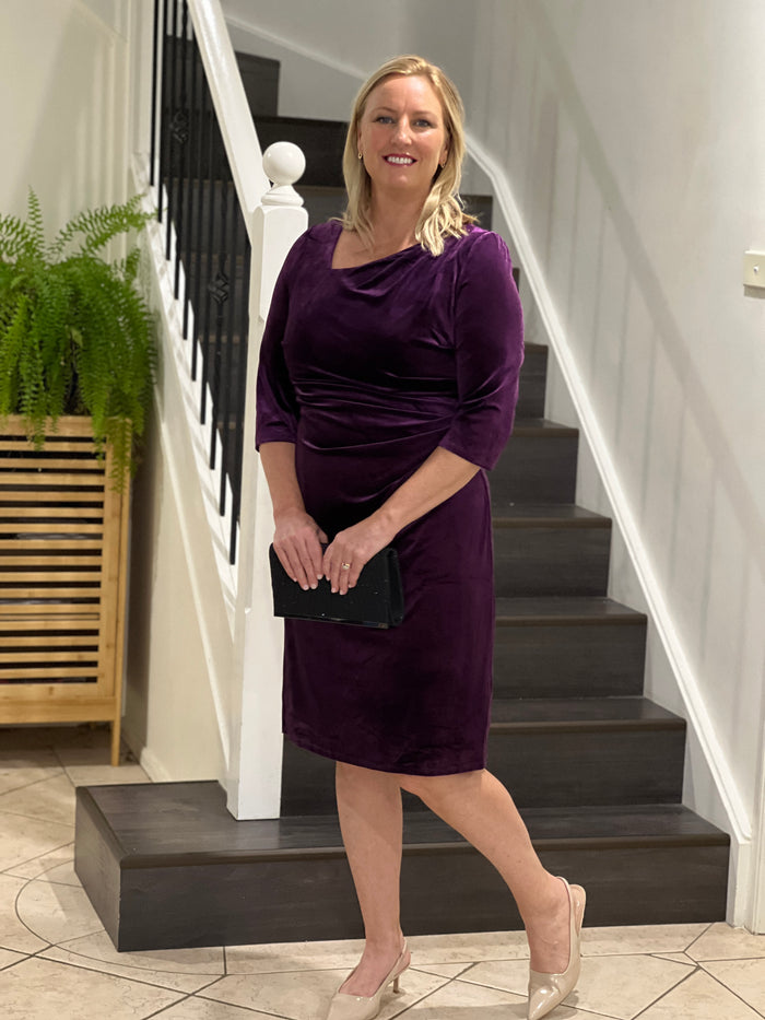Icarus Purple Velvet Dress