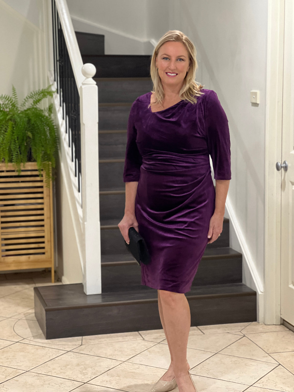 Icarus Purple Velvet Dress