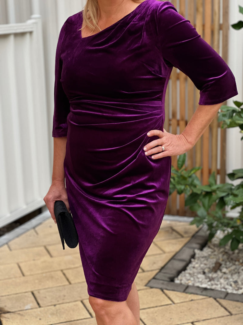 Icarus Purple Velvet Dress