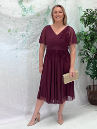 Idalia Burgundy Event Dress