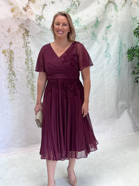 Idalia Burgundy Event Dress