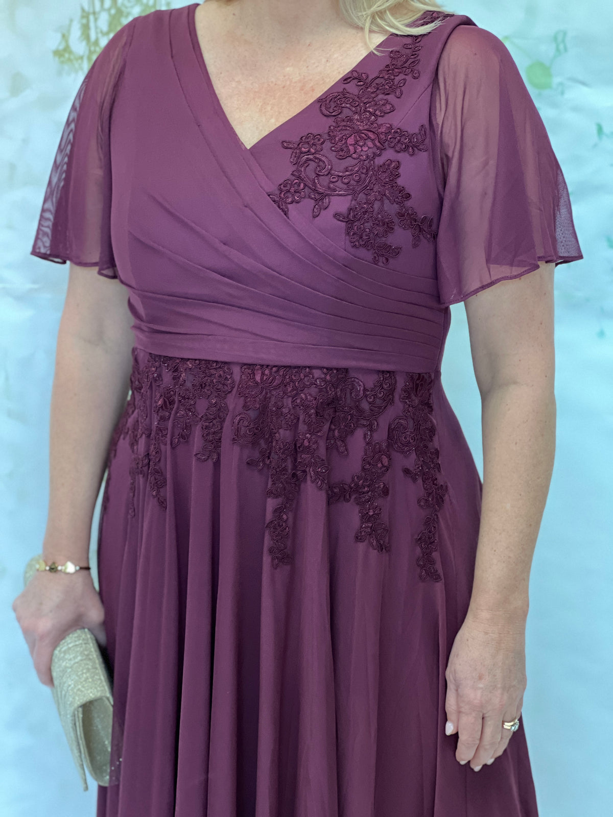 Idalia Burgundy Event Dress