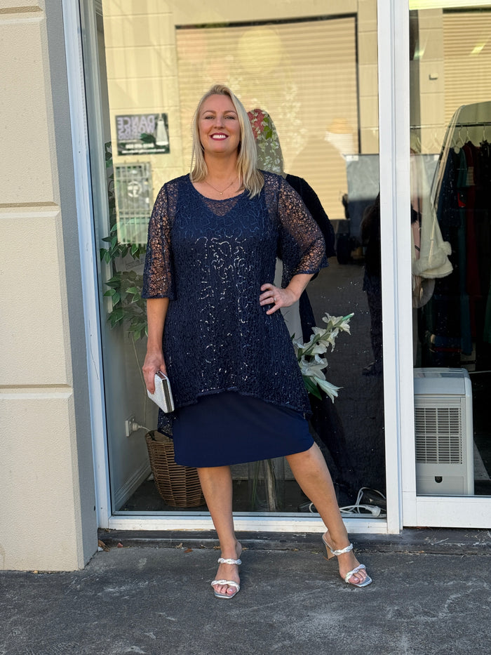 Indiana Navy Sequin 2 Piece Set