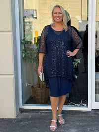Indiana Navy Sequin 2 Piece Set