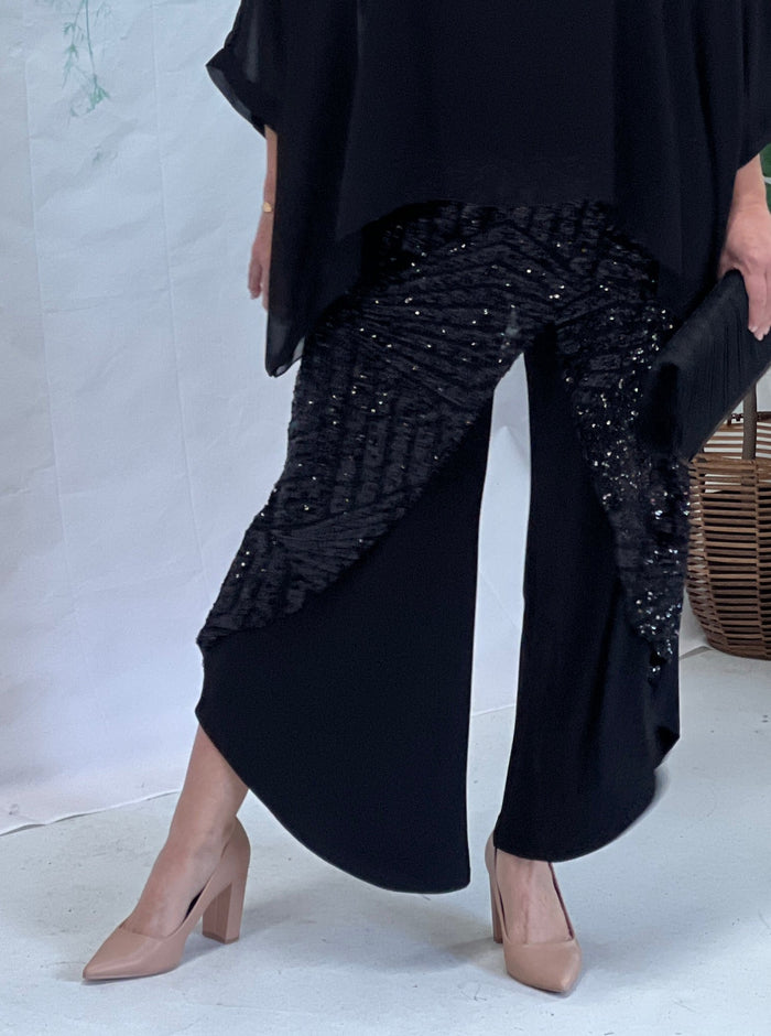 Ingrid Black Sequin Pants