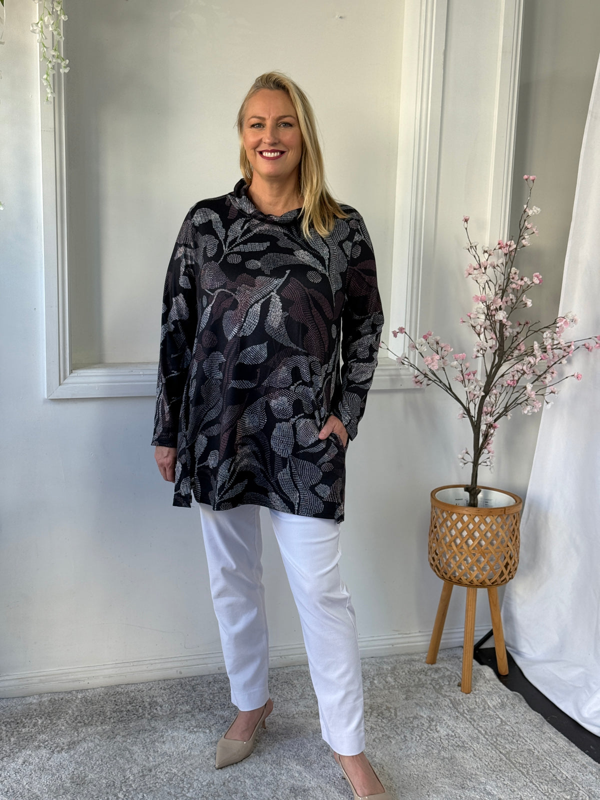 Isabella Black Soft Knit Tunic