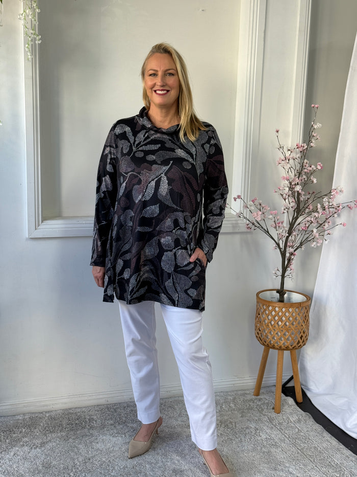 Isabella Black Soft Knit Tunic