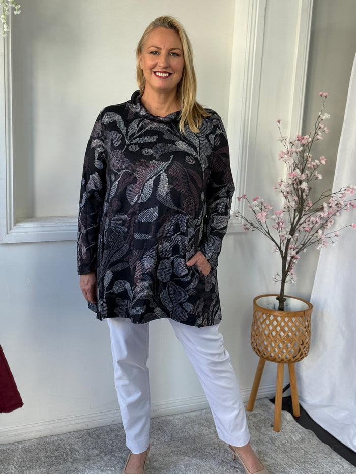 Isabella Black Soft Knit Tunic