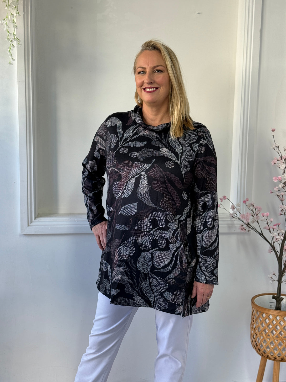 Isabella Black Soft Knit Tunic