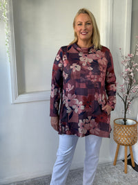Isabella Burgundy Soft Knit Tunic