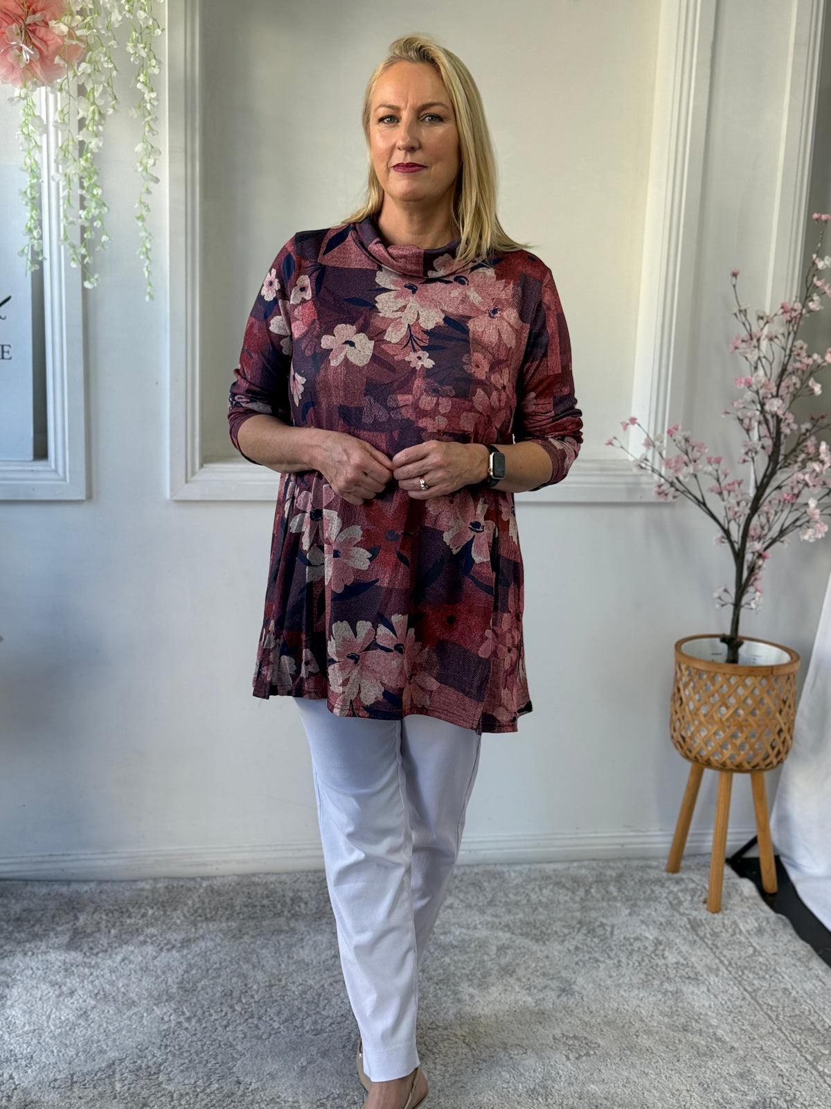 Isabella Burgundy Soft Knit Tunic