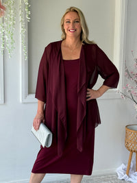 Amaya Burgundy Jersey Dress
