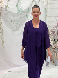 Jackie Purple Chiffon Cardigan