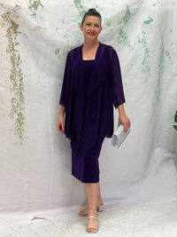 Jackie Purple Chiffon Cardigan