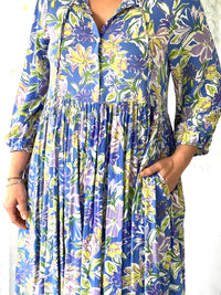 Japan Blue Botanical Dress