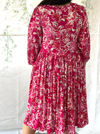 Japan Pink Botanical Dress