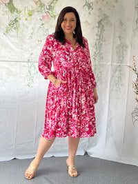 Japan Pink Botanical Dress