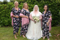 Tracey Navy Blossom Evening Dress