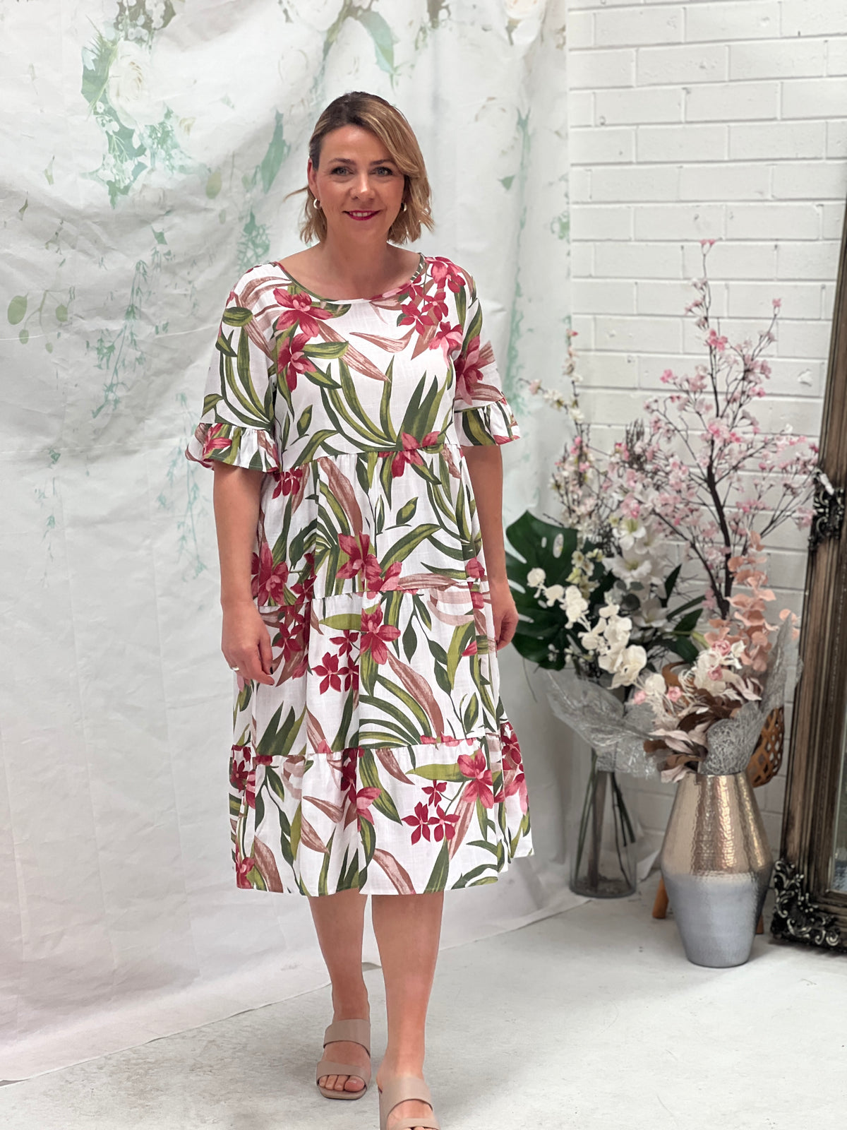 Kane Garden Linen Dress