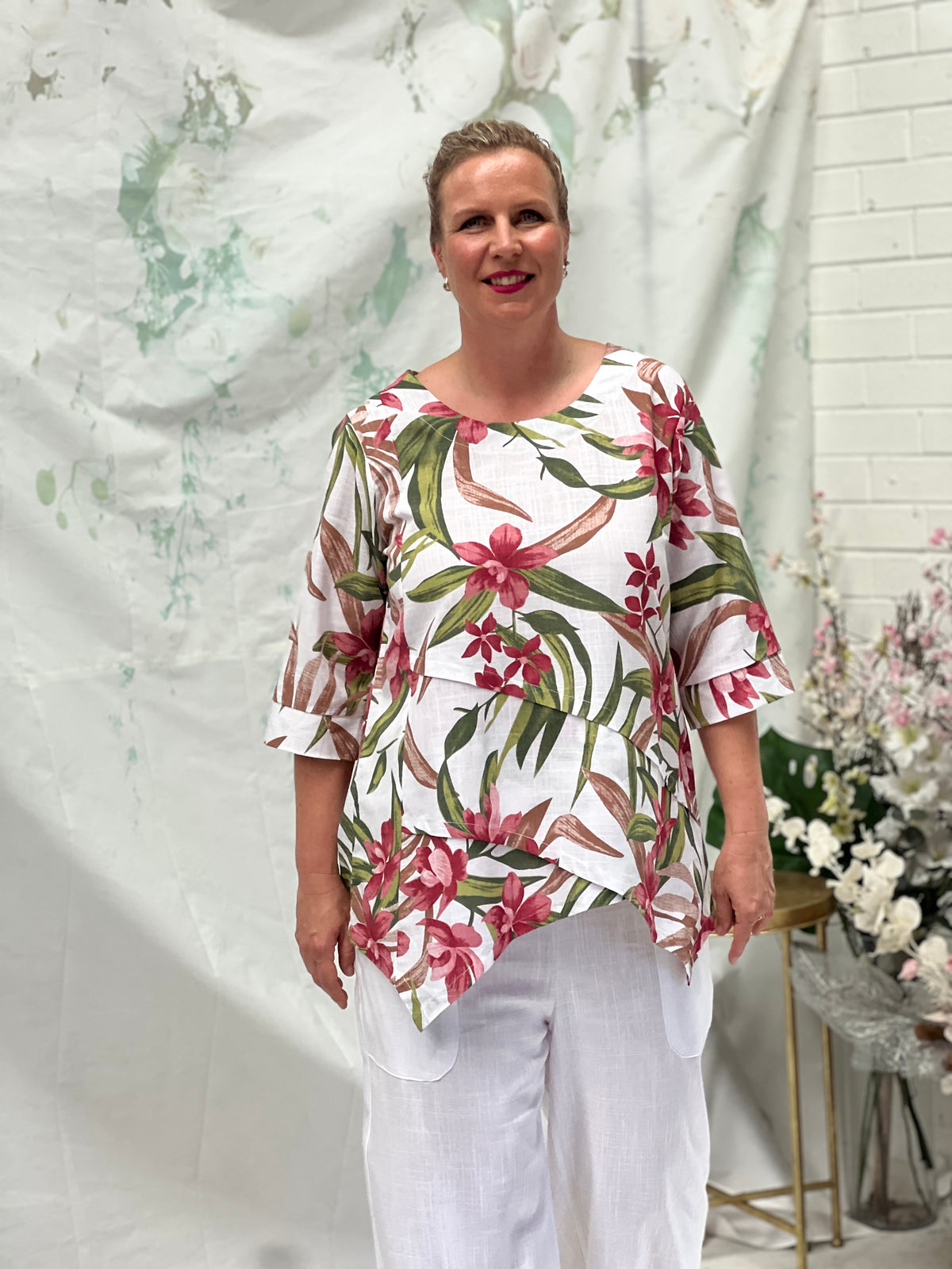 Karla Garden Linen Top