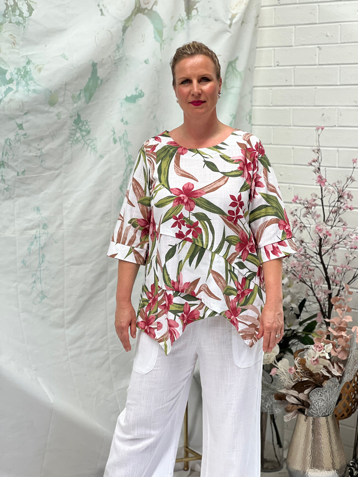 Karla Garden Linen Top