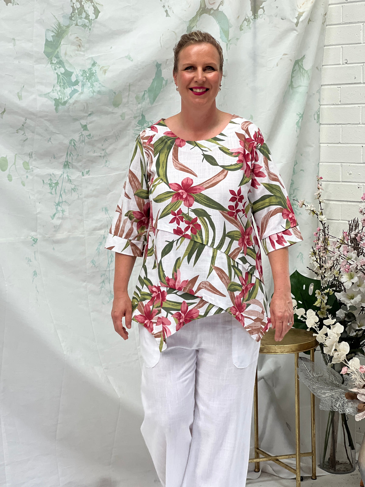 Karla Garden Linen Top