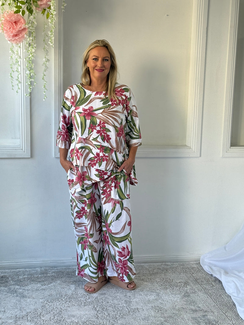 Niylah Garden Linen Pants