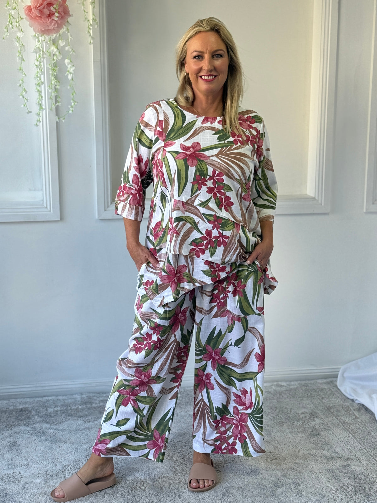 Niylah Garden Linen Pants