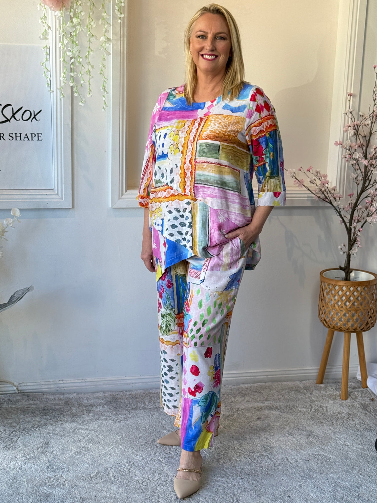 Niylah Mediterranean Linen Pants