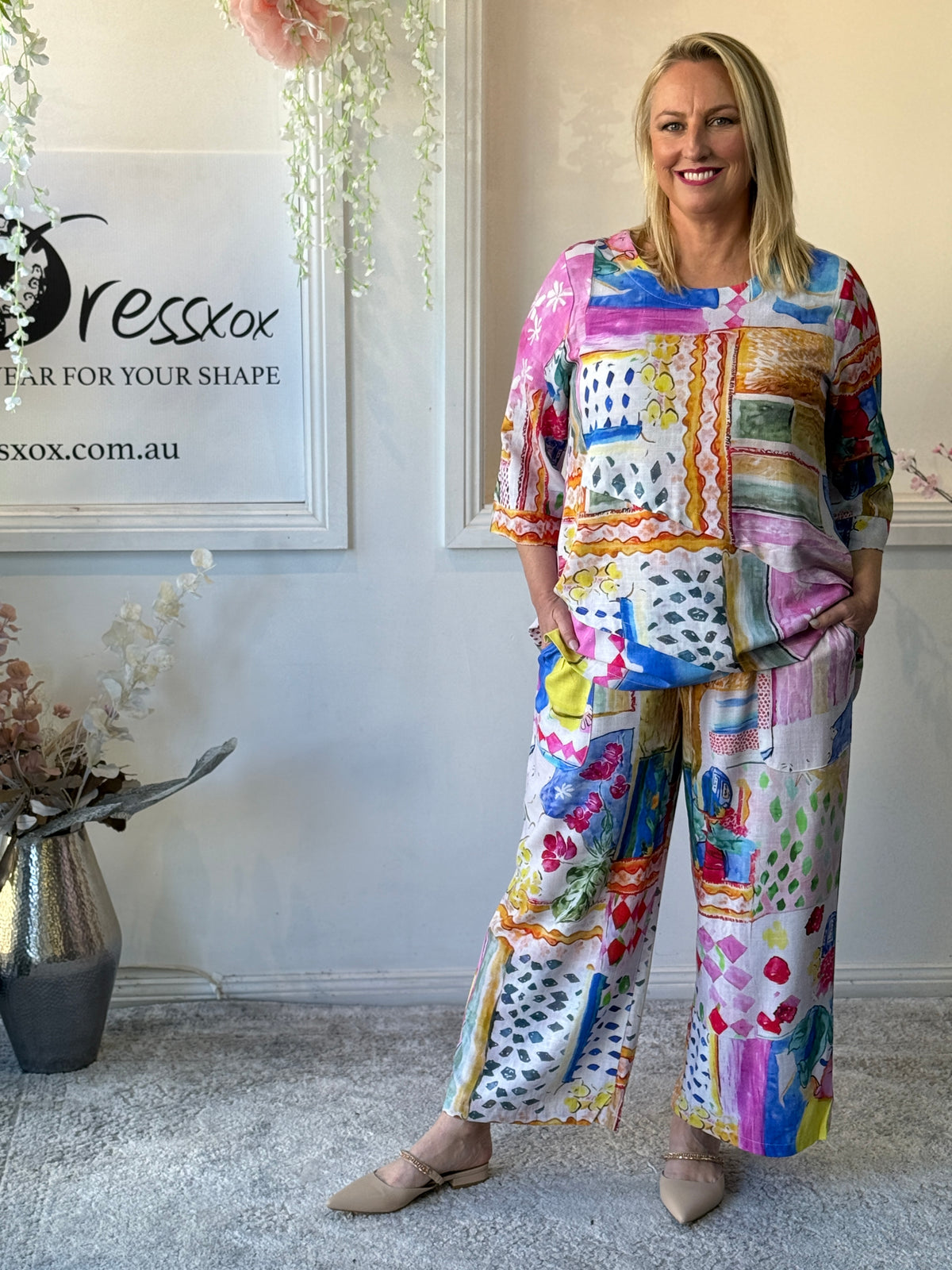 Niylah Mediterranean Linen Pants