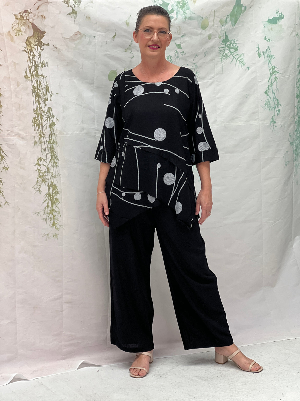 Niylah Black Linen Pants