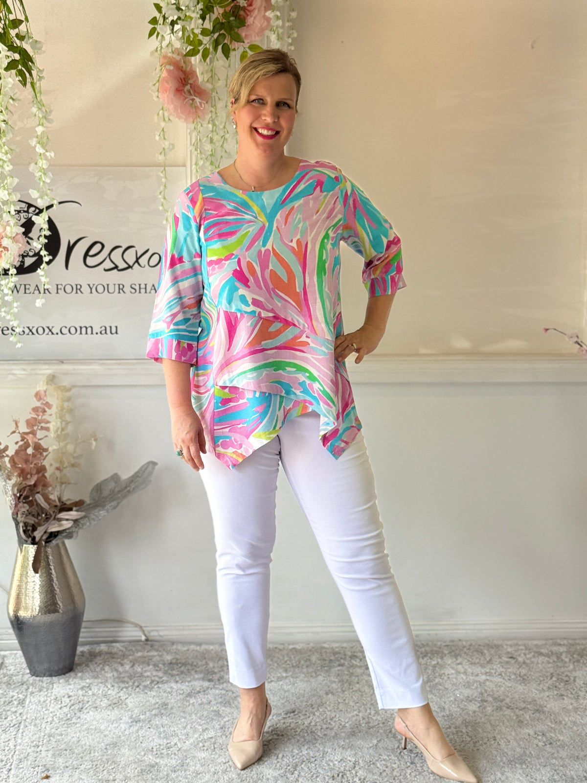 Kylie White Stretch Pants