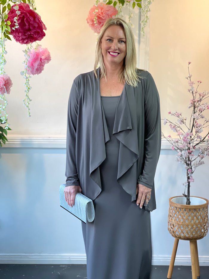 Kulani Khaki Jersey Cardigan