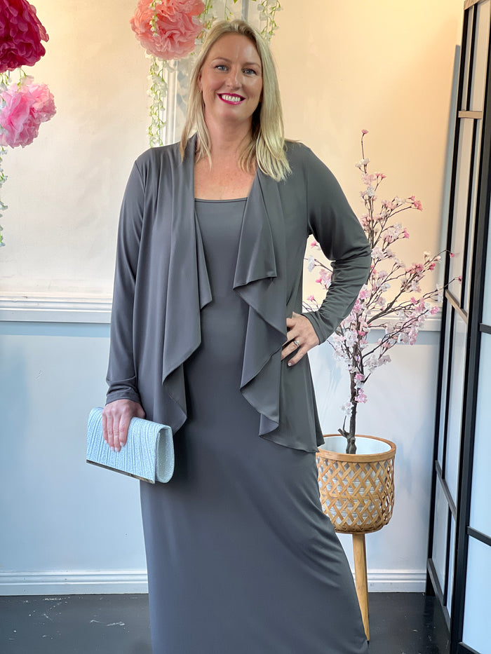 Kulani Khaki Jersey Cardigan