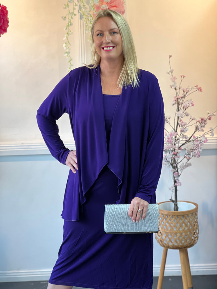 Kulani Purple Jersey Cardigan