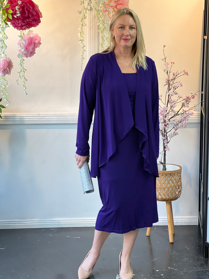 Kulani Purple Jersey Cardigan