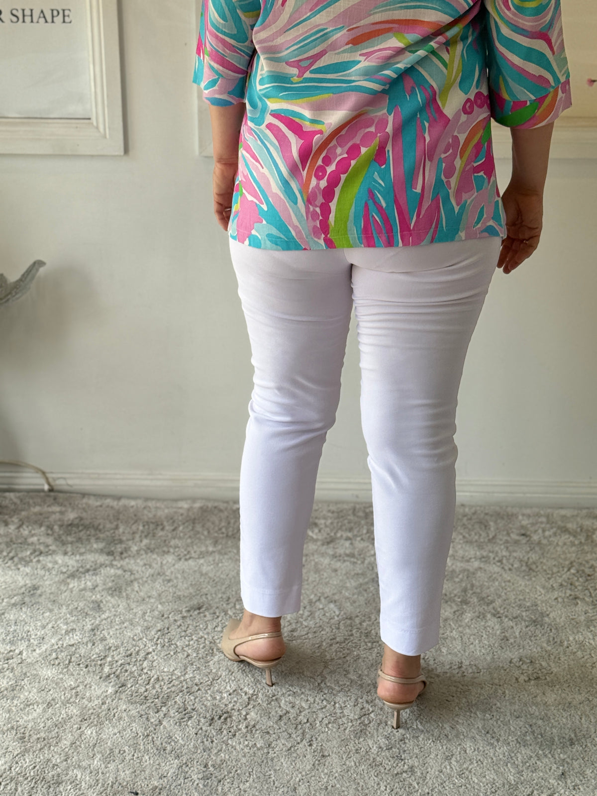 Kylie White Stretch Pants