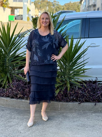 Lenour Night Floral Silk Dress