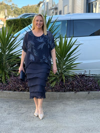 Lenour Night Floral Silk Dress