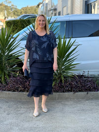 Lenour Night Floral Silk Dress