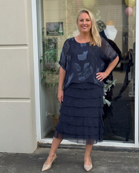 Lenour Night Floral Silk Dress