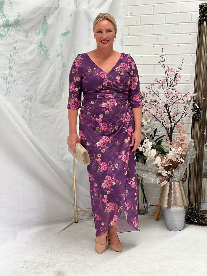 Lima Pink Blossom Evening Dress