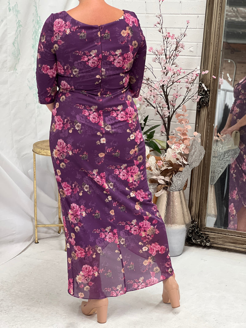 Lima Pink Blossom Evening Dress