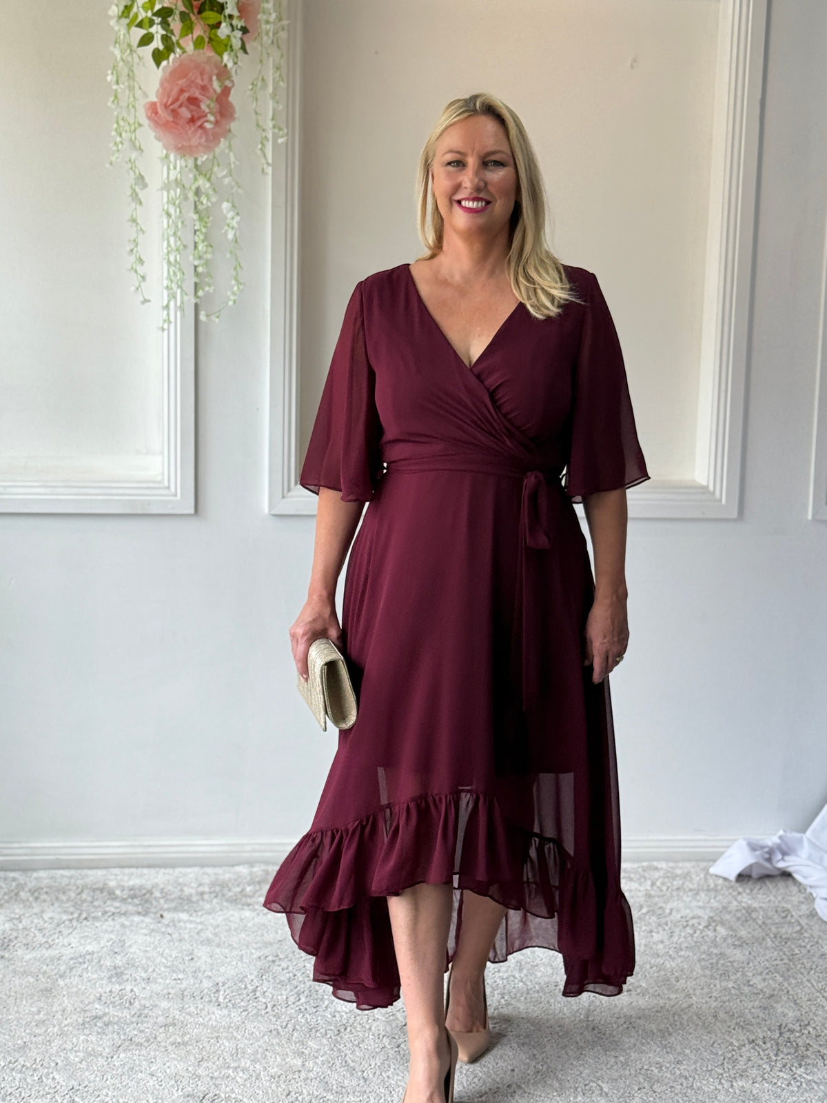 Lolita Burgundy Evening Dress