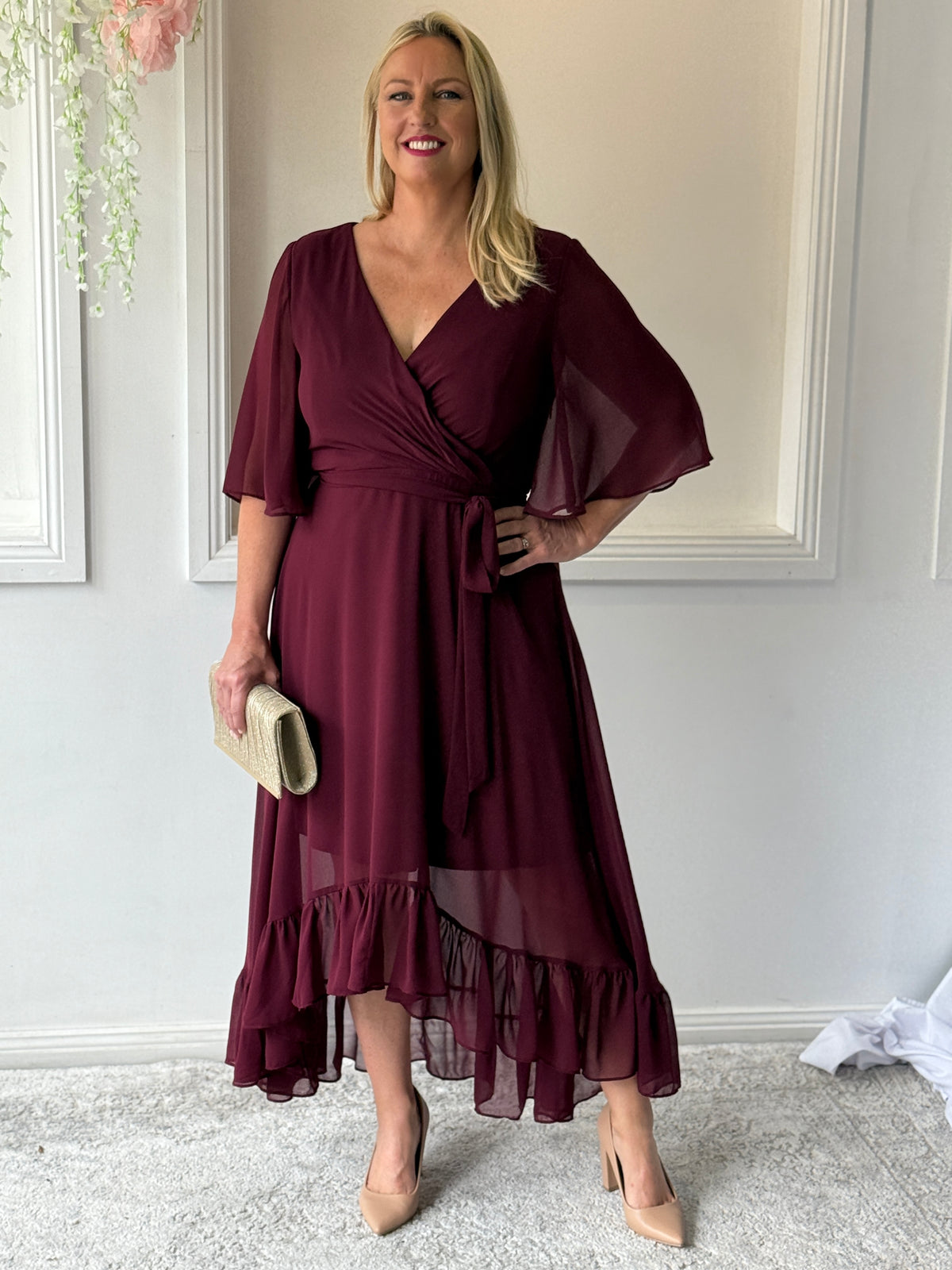 Lolita Burgundy Evening Dress