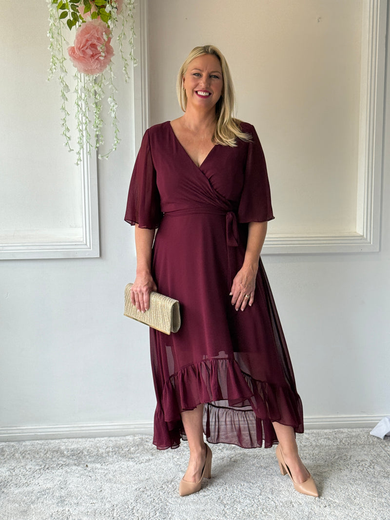 Lolita Burgundy Evening Dress