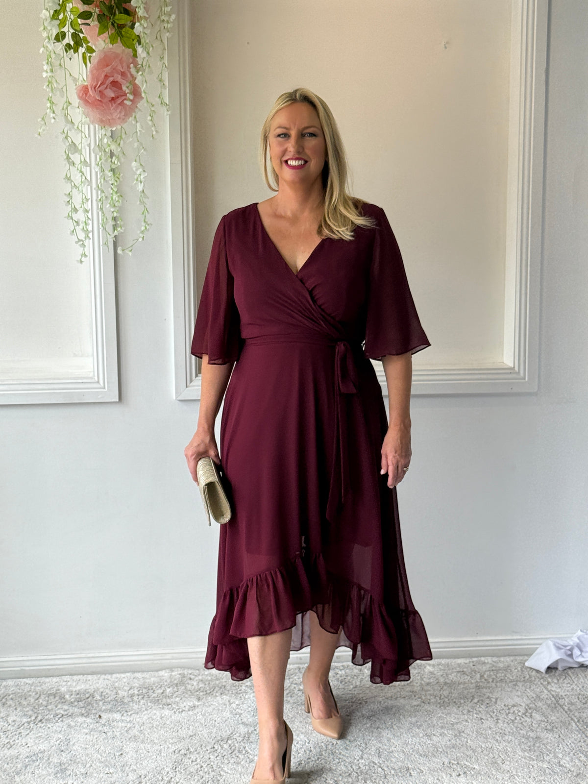 Lolita Burgundy Evening Dress