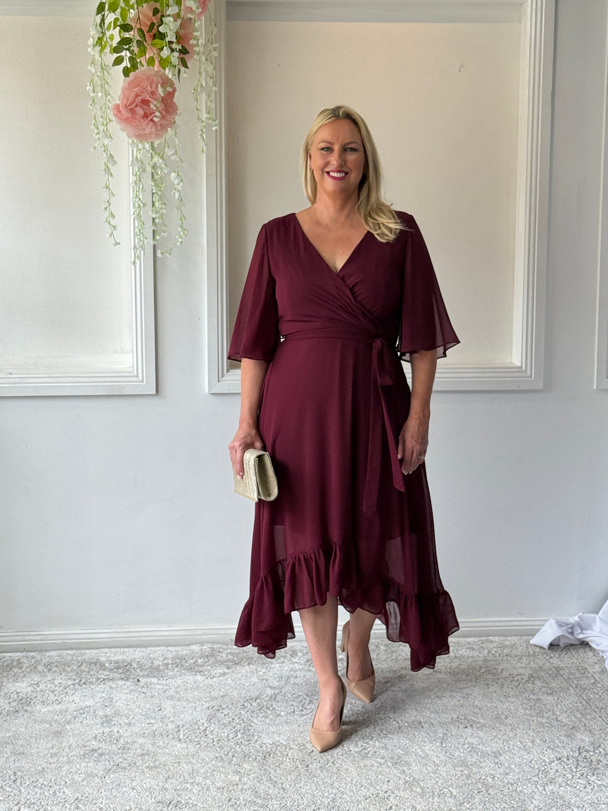 Lolita Burgundy Evening Dress