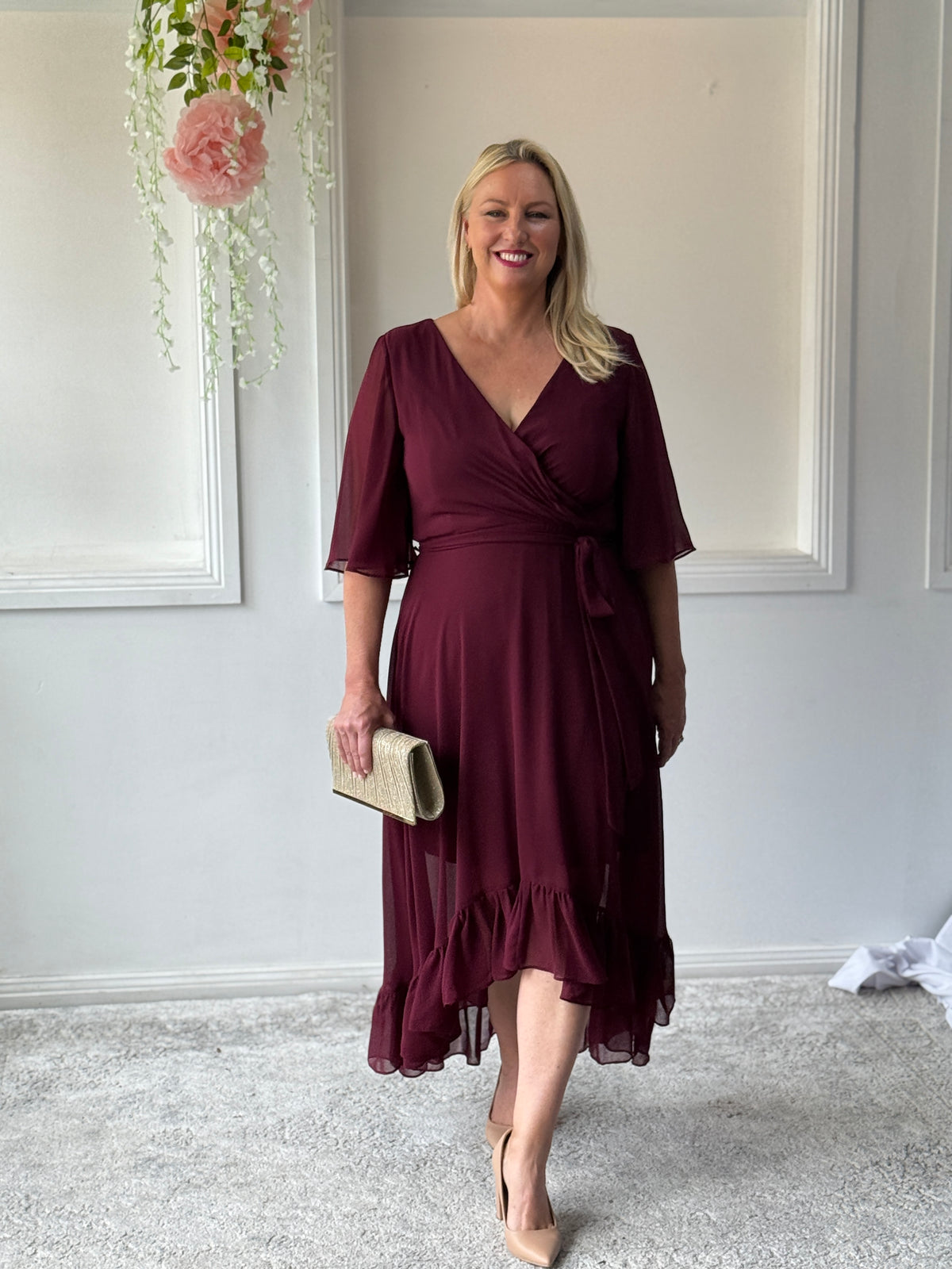 Lolita Burgundy Evening Dress